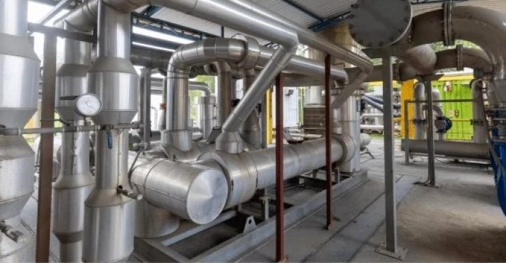 Imagem da nova usina de biogás da Marca Ambiental. Engenharia diferenciada como marca do projeto